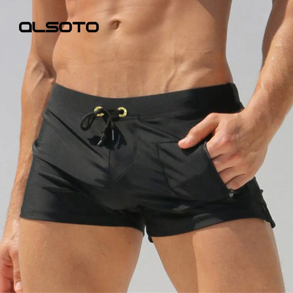 Summer Brand Man Swimwear Men's Swimsuits Surf Board Beach Wear Men Briefs Swimming Trunks Boxer Shorts Swim Suits Gay Pouch