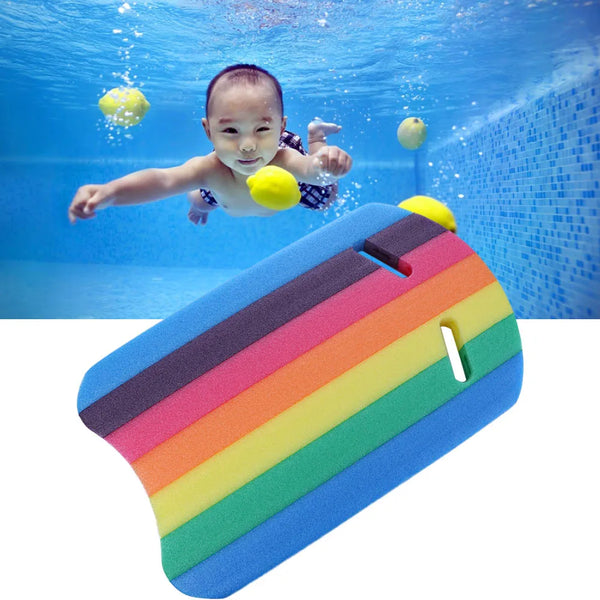 Rainbow Color Swimming Float Board Plate Surf Water Kids Adults Swimming Kickboard Foam EVA Float Kick Board Pool Training Aid
